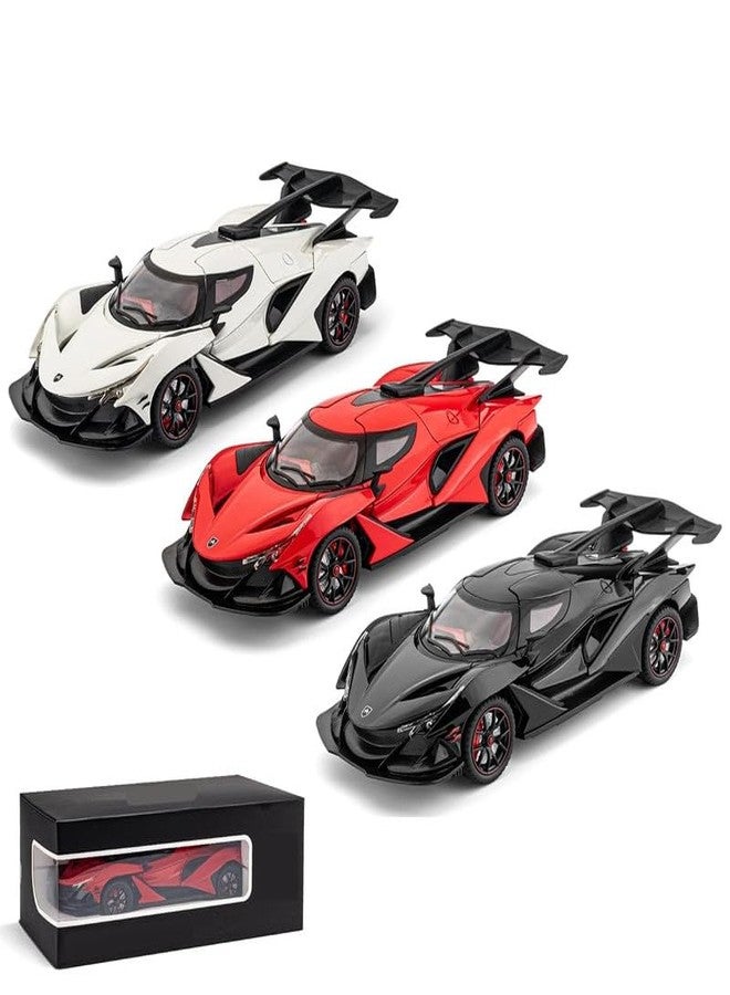 KONIGIN Play Game Kids 1:24 Scale Die-Cast Apollo Intensa Emozione with 4 Openable Doors Pull Back Action, Working Lights,Horn& Steerable Front Tyres (Multicolor) - Image 2
